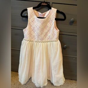 Elegant Pink Lace Kids Dress